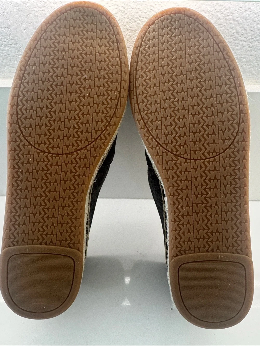 Michael Kors Brown MK Logo Espadrille Flats